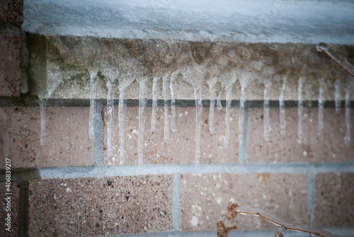 Icicles on Brick