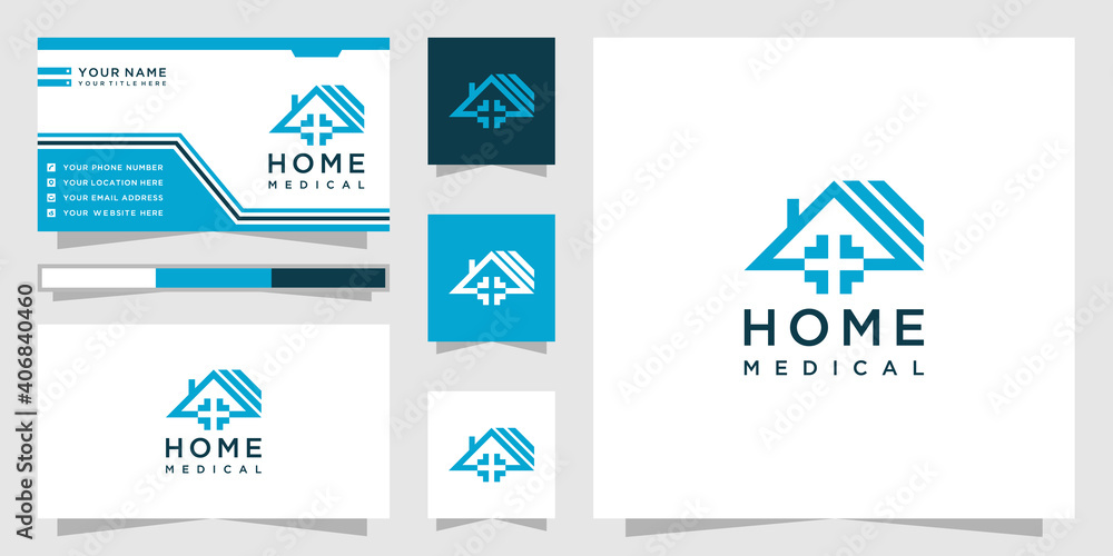 Home medical logo and business card