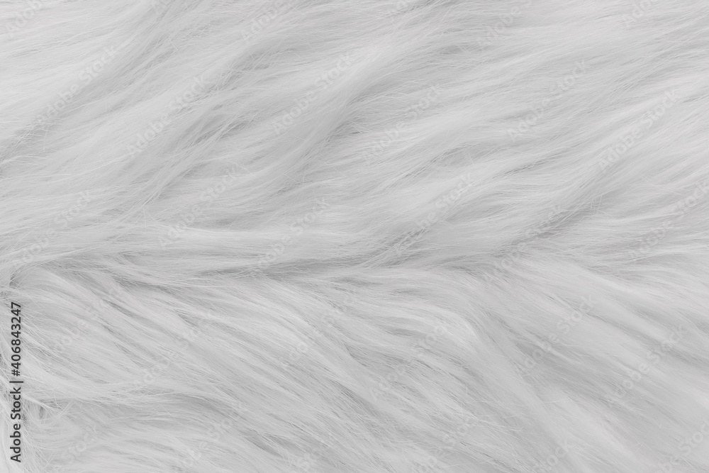 White soft wool pattern texture, abstract light fluffy fur background