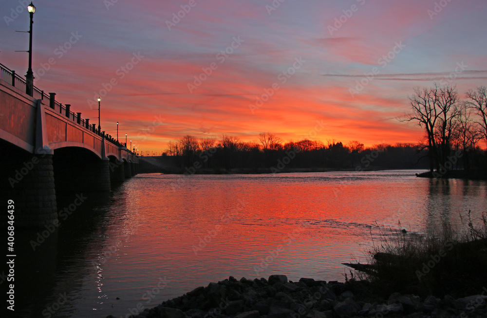Sunrise Waterville Bridge 8367