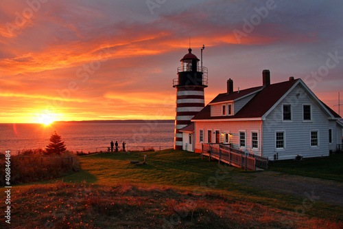 Sunrise West Quoddy Head Lighthouse 3745