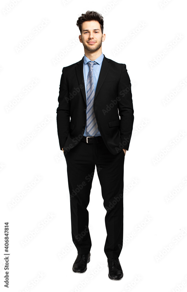 Friendly manager isolated on white Friendly manager isolated on white