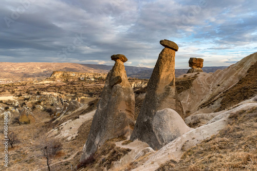Landscape photo of the three beauties at Urgup, Turkey