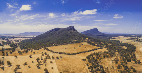 Mount Abrupt in Grampians National Park - aerial panorama