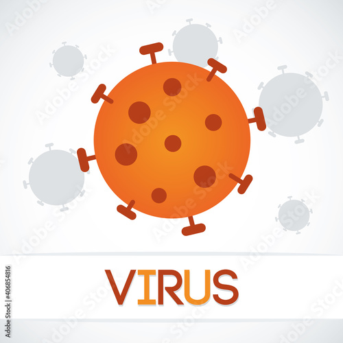 coronavirus virus icon, colorful design