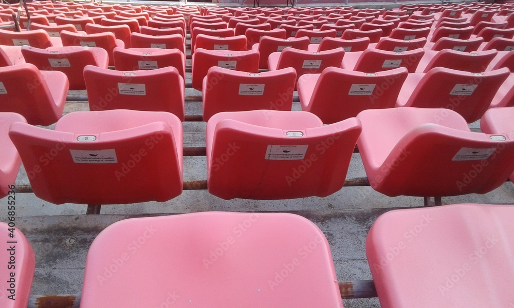 Naklejka premium red seats in a stadium