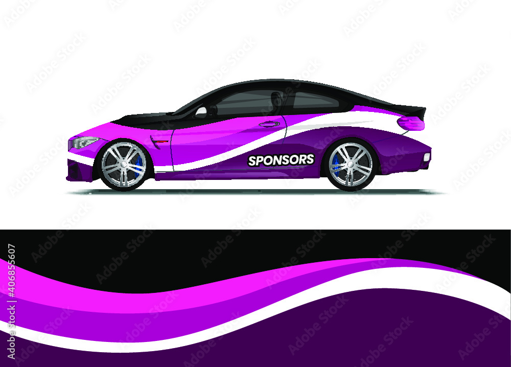 Car decal wrap design vector. Abstract background for vehicle vinyl wrap. Background abstract stripe racing sport graphic designs kit for race car, rally, vehicle, livery and adventure