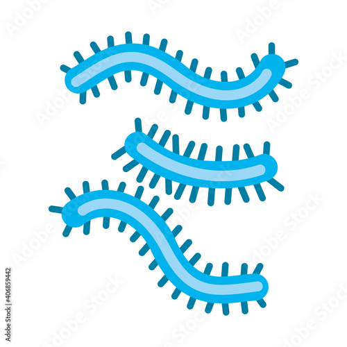 icon of salmonella bacterias, colorful design