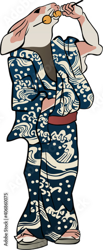 浮世絵　うさぎ男　その2