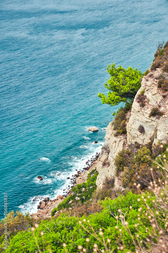 Blue Sea seen from the Top of the Creeks of Cassis