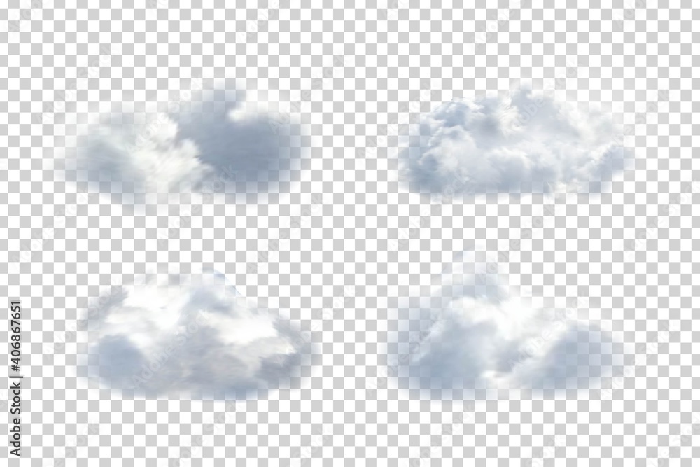 Vecteur Stock Vector realistic isolated cloud sky for template ...