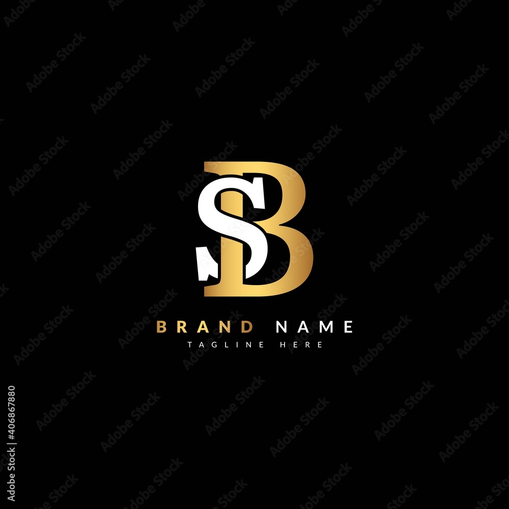 SB BS letter composite concept for company and business logo. Luxury logo design. SB BS letter composite concept for company and business logo. Luxury logo design.