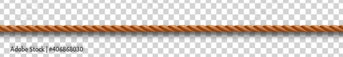 Vector realistic isolated rope for decoration and covering on the transparent background.