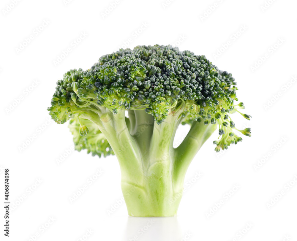 Fresh broccoli on white background Fresh broccoli on white background