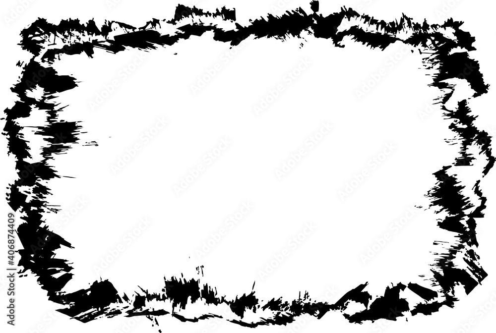 Naklejka premium Grunge frame - abstract texture background. Isolated stock vector design template - easy to use