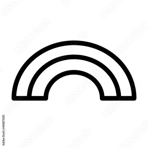 Rainbow Line Icon Logo Illustration Vector Isolated Design. Spring Season Icon Theme. Suitable for Web Design, Logo, App, and UI.