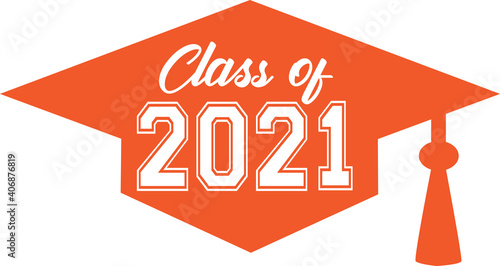 class of 2021 inside graduation cap