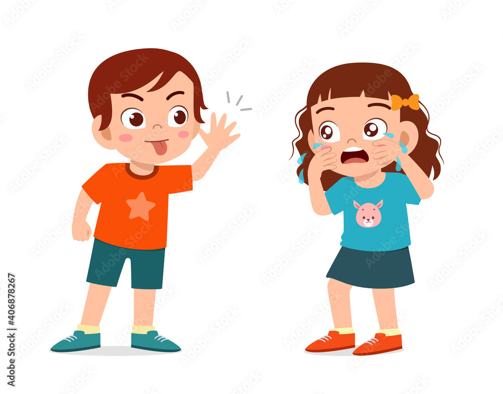 little boy bully little girl until she cry little boy bully little girl until she cry