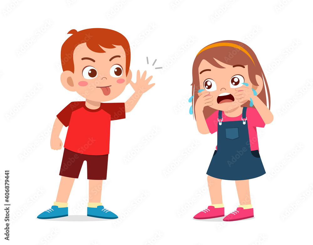 little boy bully little girl until she cry little boy bully little girl until she cry