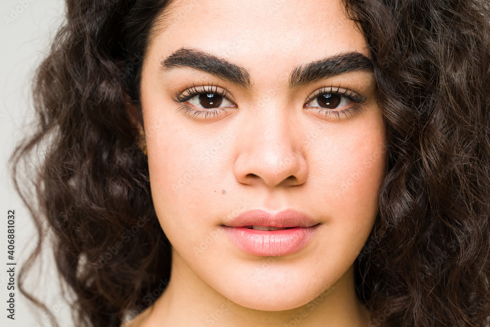 Beautiful woman showing her natural and fresh face Beautiful woman showing her natural and fresh face