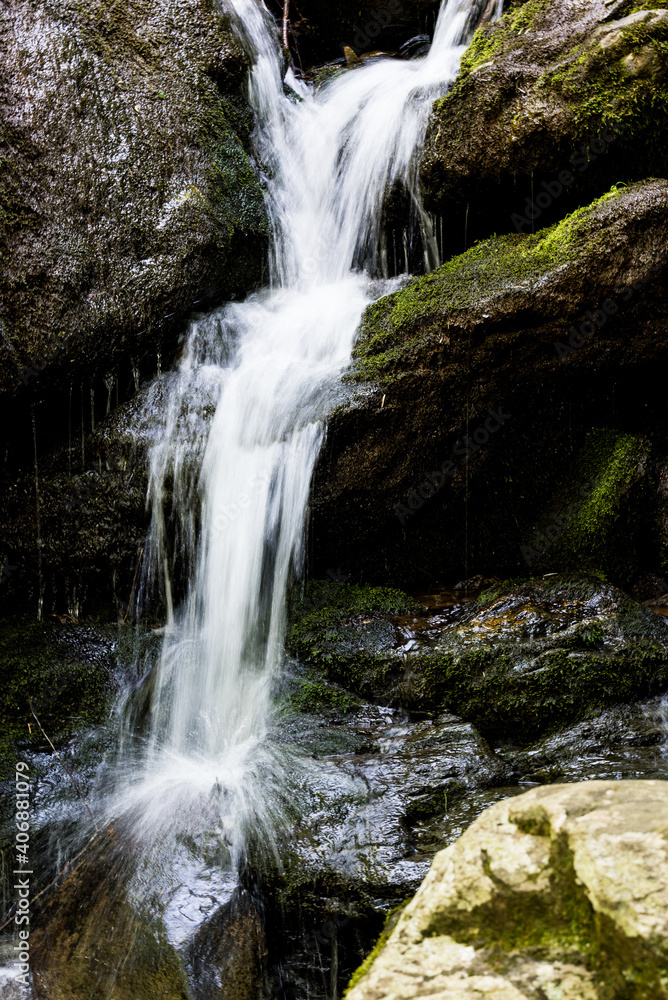 waterfall in the mountains