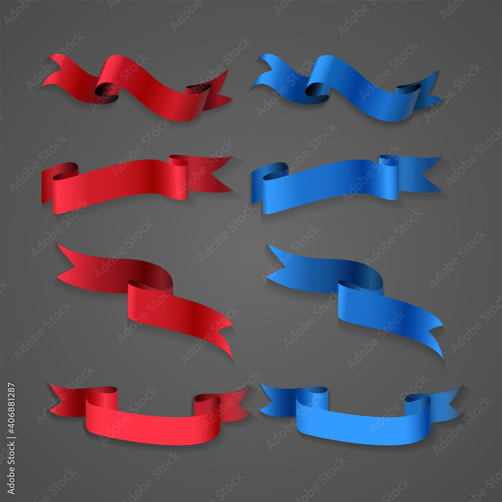 Red blue ribbon pack