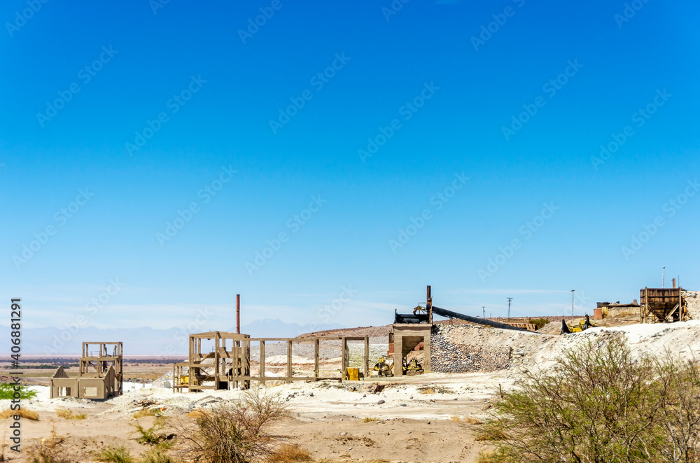 Construction site on Atacama Desert