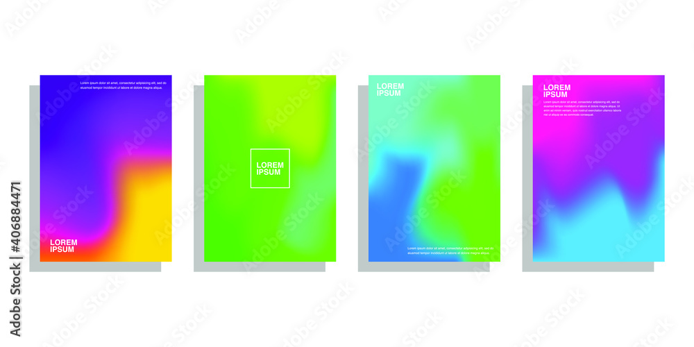 Naklejka premium set of colorful covers