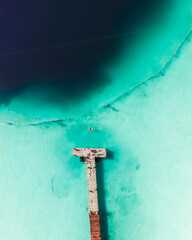 Handdoek met foto Koraalgroen Kaan Luum lagune in Tulum Mexico  © Plan B Viajero 