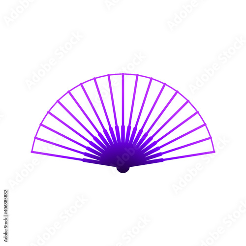 hand fan icon. folding fan icon. vector illustration