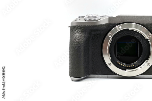 фотографія digital slr camera don't have a lens and have a focal point on the sensor