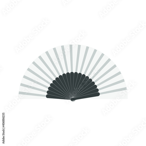 hand fan icon. folding fan icon. vector illustration