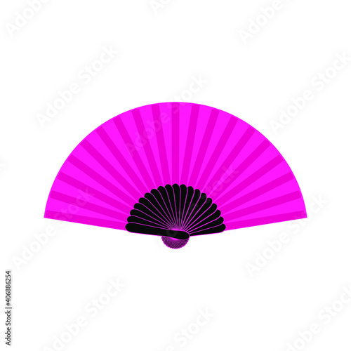 hand fan icon. folding fan icon. vector illustration