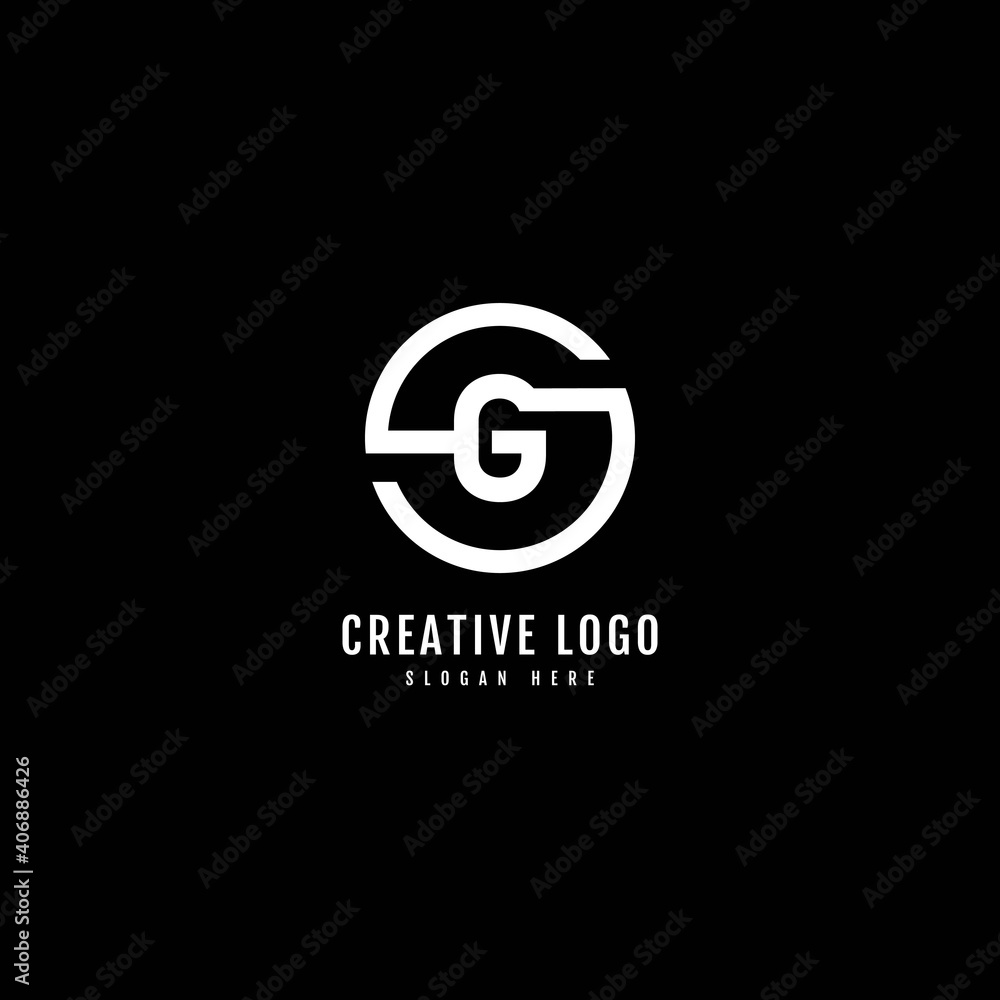 Initial G Linked Circle Logo. Typography for Company and Business Logo. Initial G Linked Circle Logo. Typography for Company and Business Logo.