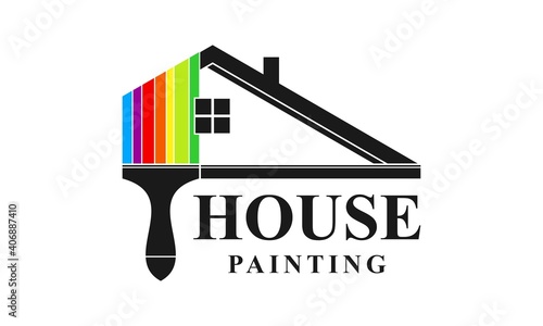 House painting vector logo