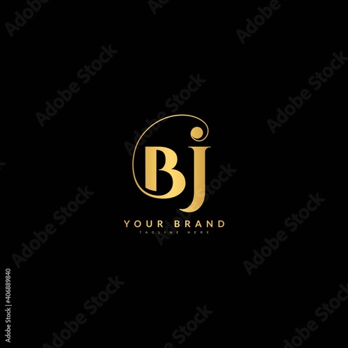 Initial Letter BJ, Luxury Monogram Logotype. Typography for company and bussines logo. photo