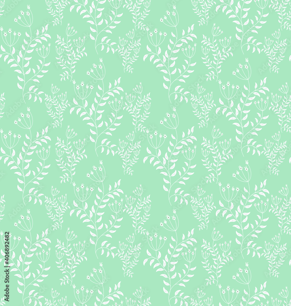 Obraz premium seamless small vector flower design pattern on background