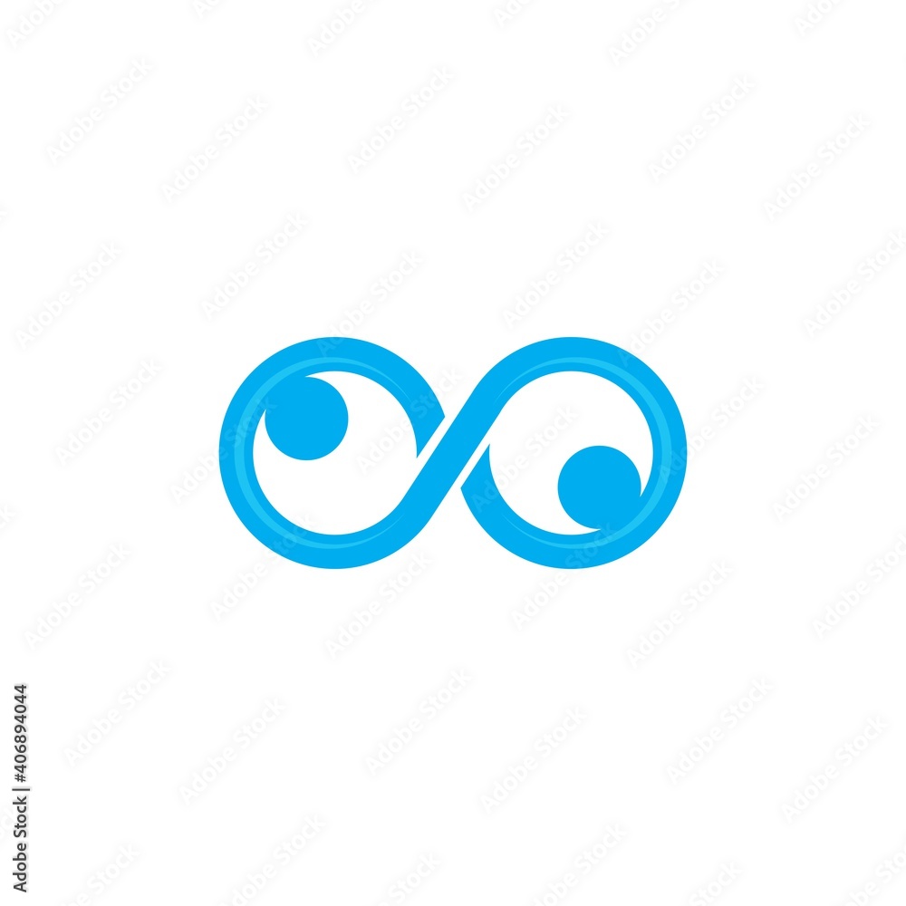 set of infinity people logo vector icon illustration set of infinity people logo vector icon illustration