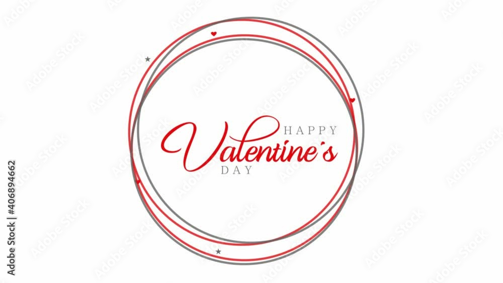 Video Saint Valentines Day text with circular framer Video Saint Valentines Day text with circular framer