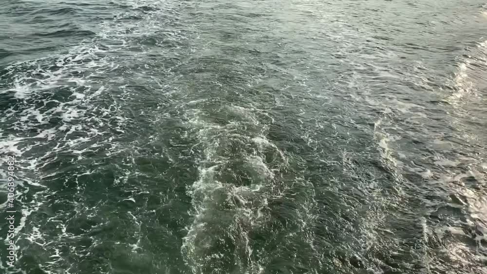 Propeller wash viewed from the rear of a boat. Propeller wash viewed from the rear of a boat.