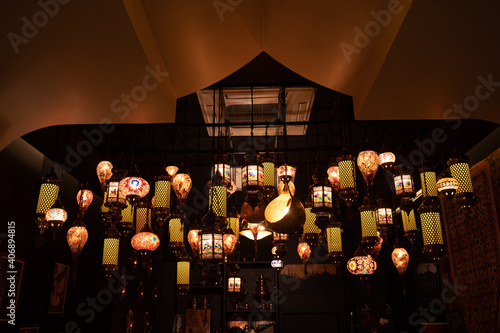 Foto Colorful lamp on celebration festival