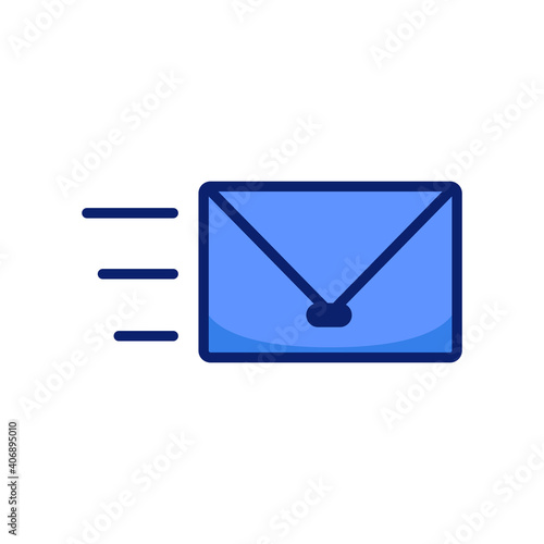 Quick fast send email mail envelope icon sign symbol vector