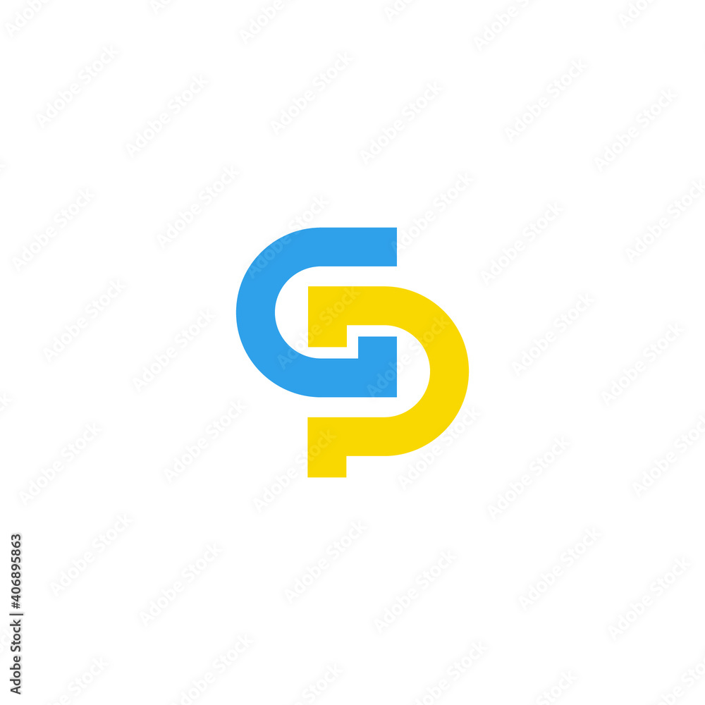 combined G P Letter logo. initial based icon design combined G P Letter logo. initial based icon design
