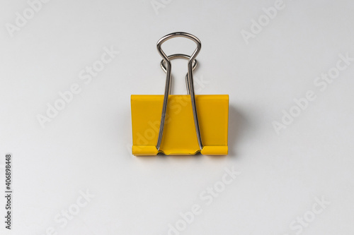 Iron tongs on a white background
