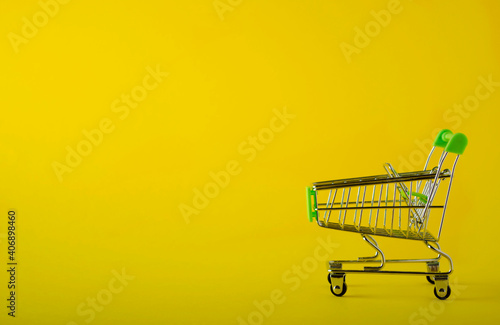 shopping cart in the supermarket
