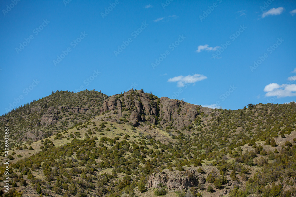 landscape with blue sky and clouds montana desert landscape