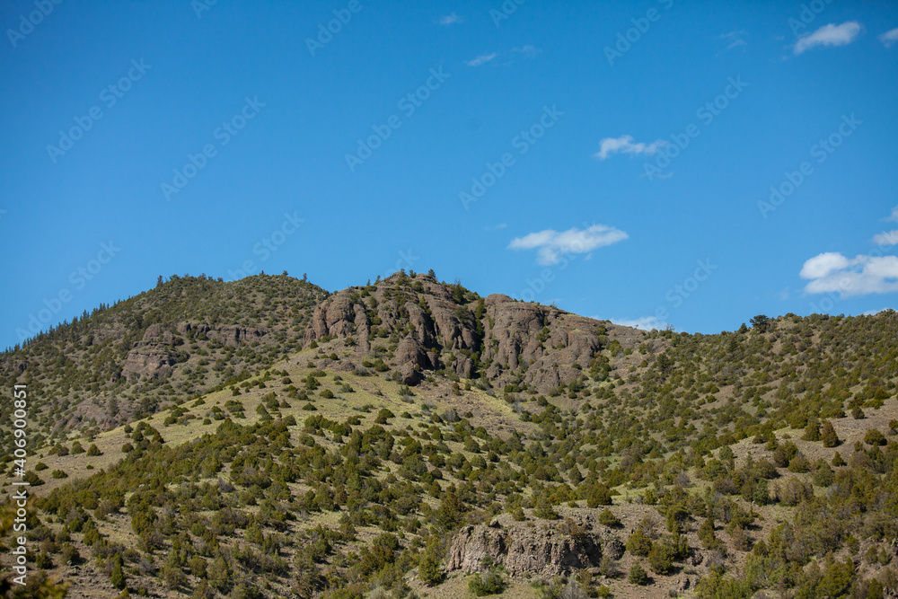 landscape with blue sky and clouds montana desert landscape landscape with blue sky and clouds montana desert landscape