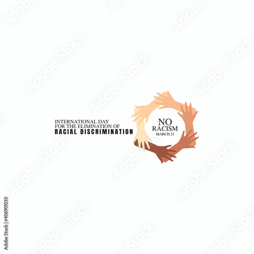 vector graphic of international day for elimination of racial discrimination good for international day for elimination of racial discrimination celebration. flat design. flyer design.