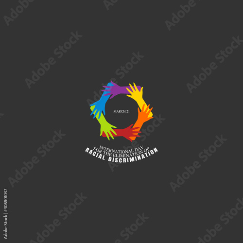 vector graphic of international day for elimination of racial discrimination good for international day for elimination of racial discrimination celebration. flat design. flyer design.