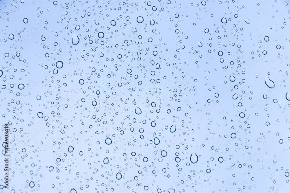 Rain drops on window glasses texture background